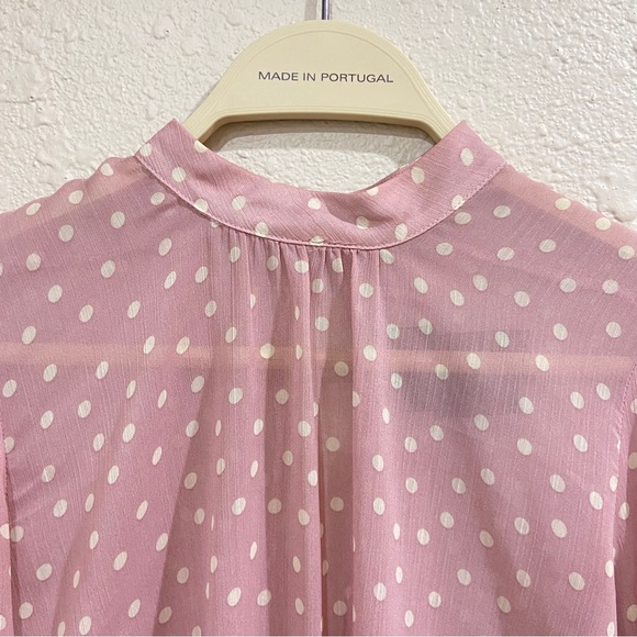Reformation sheer polka dot blouse - Picture 4 of 5